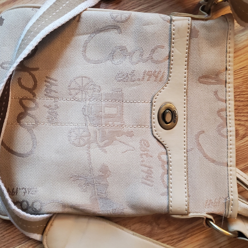 Coach Tan Crossbody with weekender strap